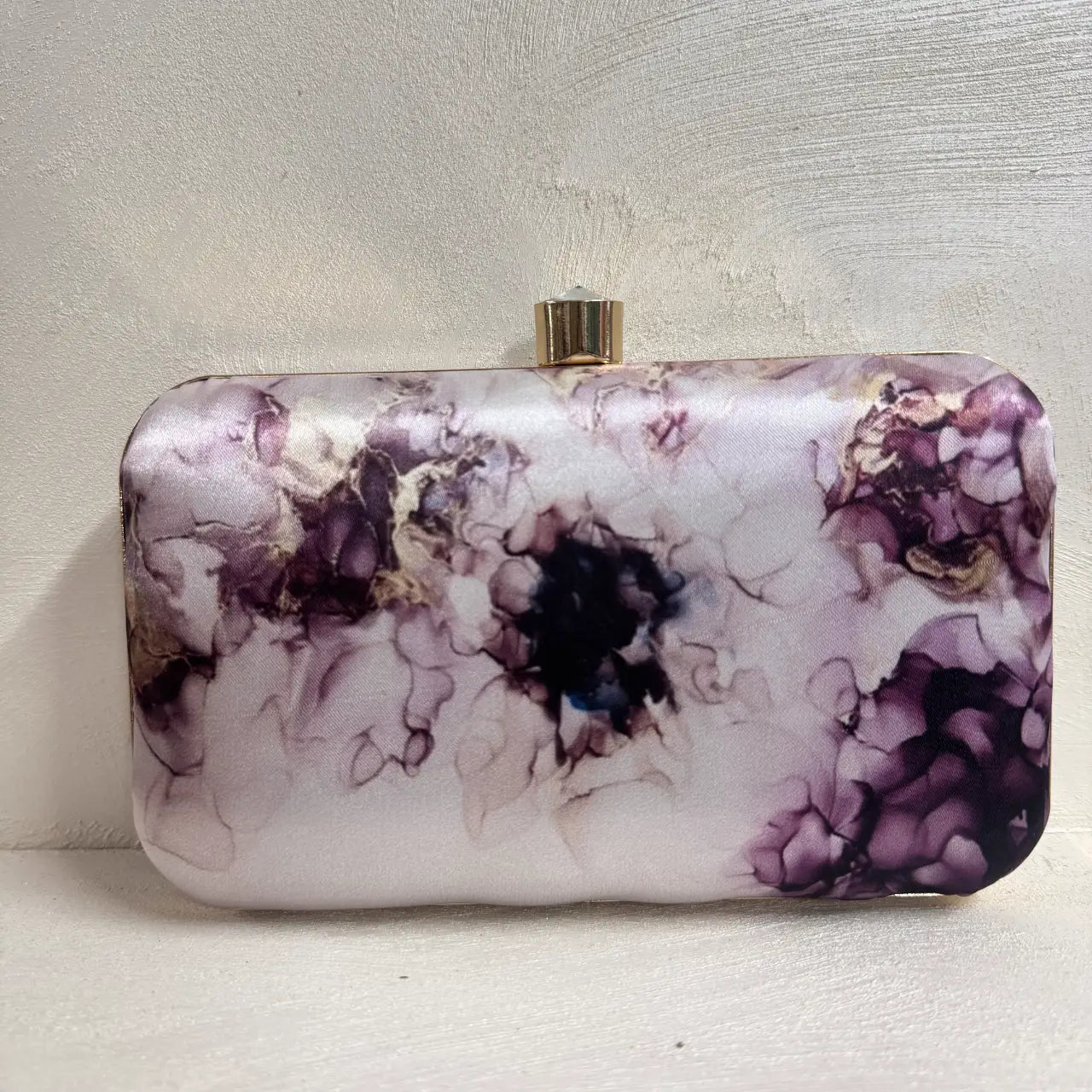 Bolso Print Roca Morado y Blanco