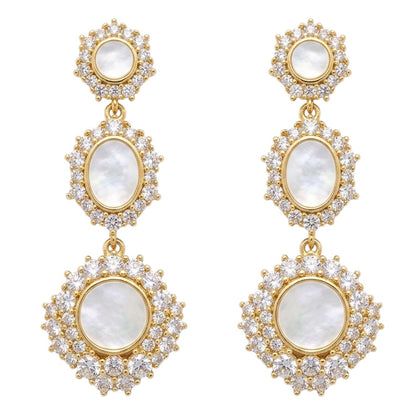 Pendientes Glissen Shine y Blanco nácar