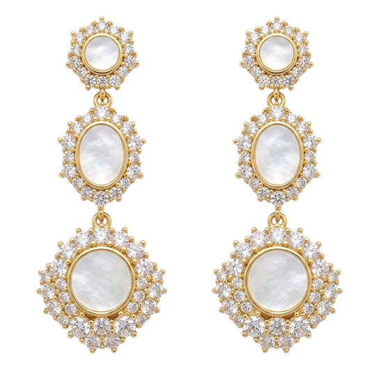 Pendientes Glissen Shine y Blanco nácar