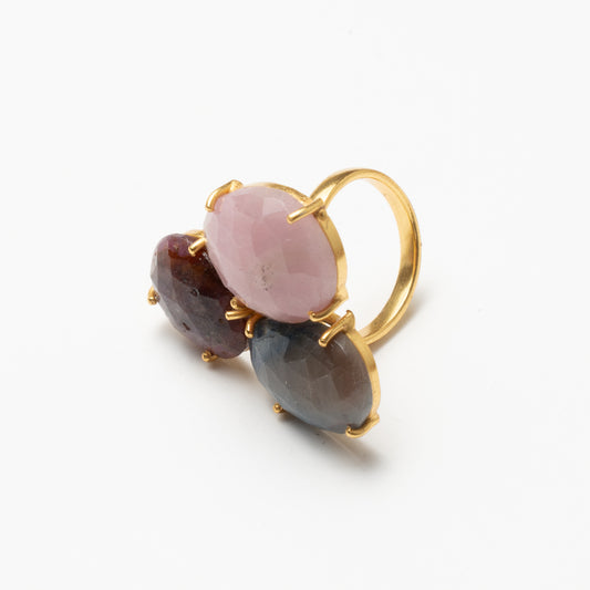 Anillo Mosaico Spohn Ed. Limitada 11 Rosa, Verde y Rubí