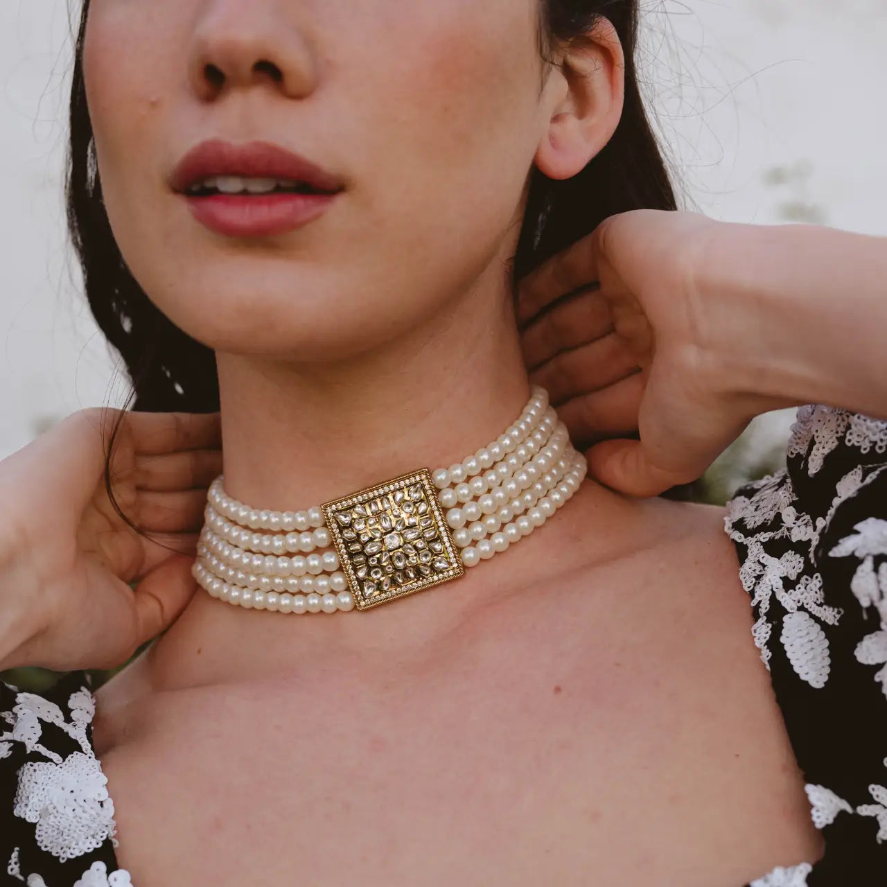 Choker Vintage Liora Perlas