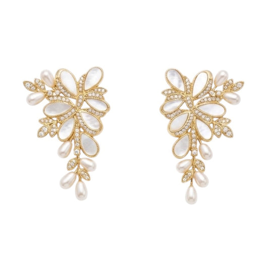 Pendientes Elexia Shine y Blanco nácar
