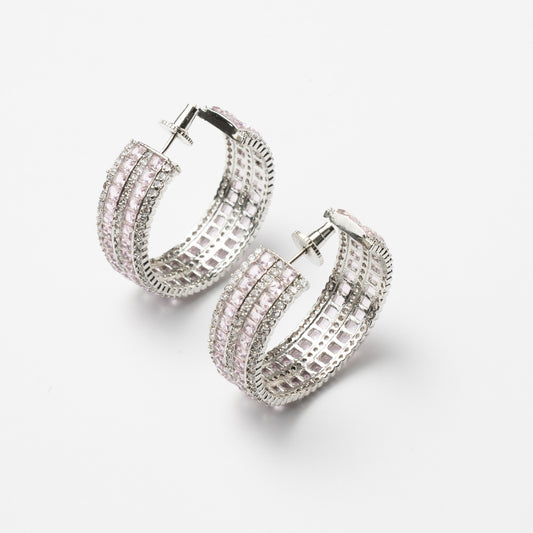 Venta Flash Vintage Pendientes Aros Astoria Ed. Limitada Plata Rosa