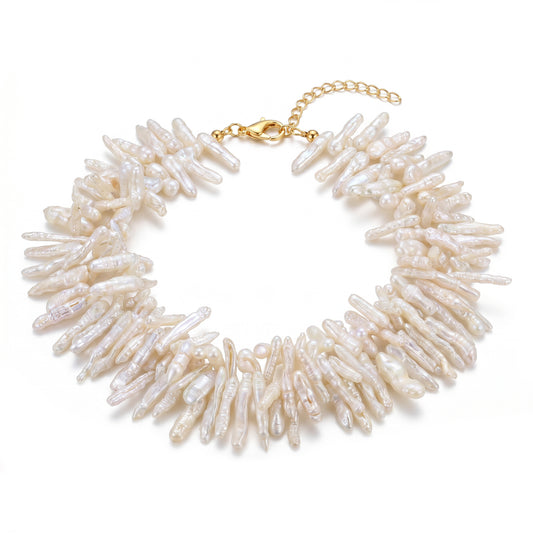 Collar Alena Doble Blanco