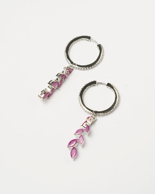 Venta Flash Vintage Pendientes Aros Taona Ed. Limitada Plata Buganvilla