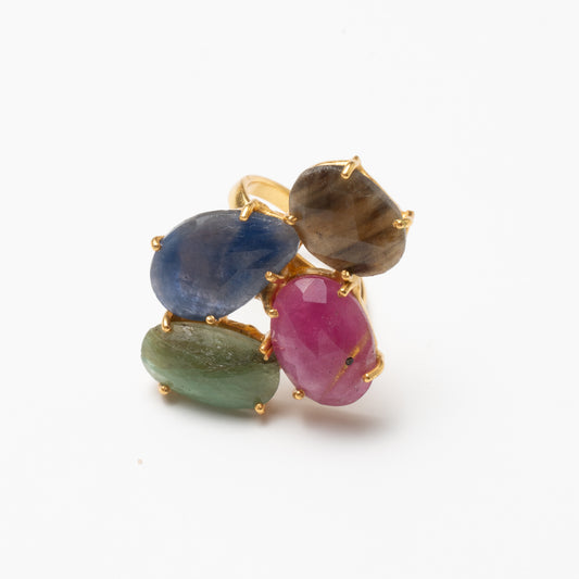 Anillo Mosaico Manson Ed. Limitada 8 Marrón, Rosa, Verde y Azul