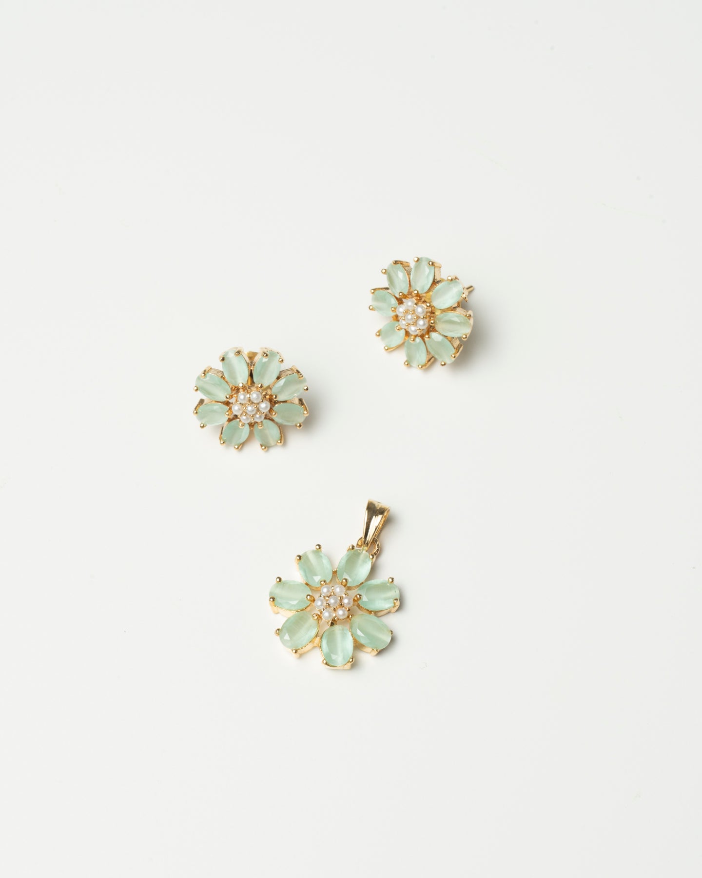 Venta Flash Vintage Conjunto Recara Ed. Limitada Verde agua (sin cadena)