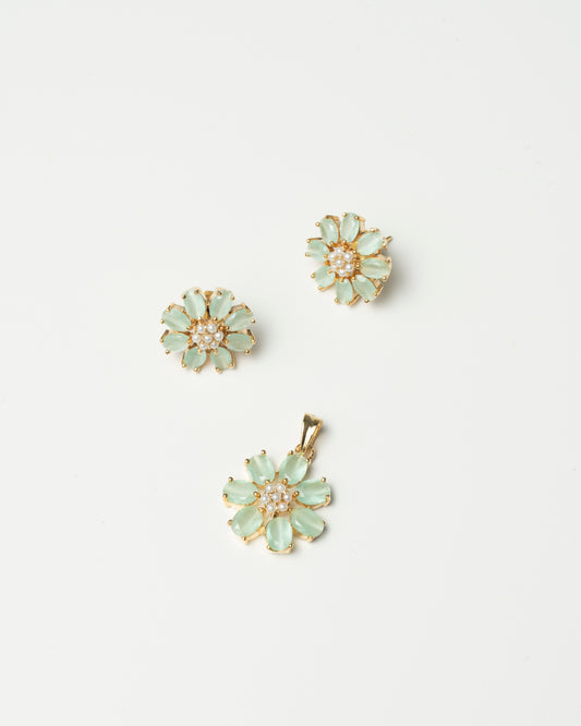 Venta Flash Vintage Conjunto Recara Ed. Limitada Verde agua (sin cadena)