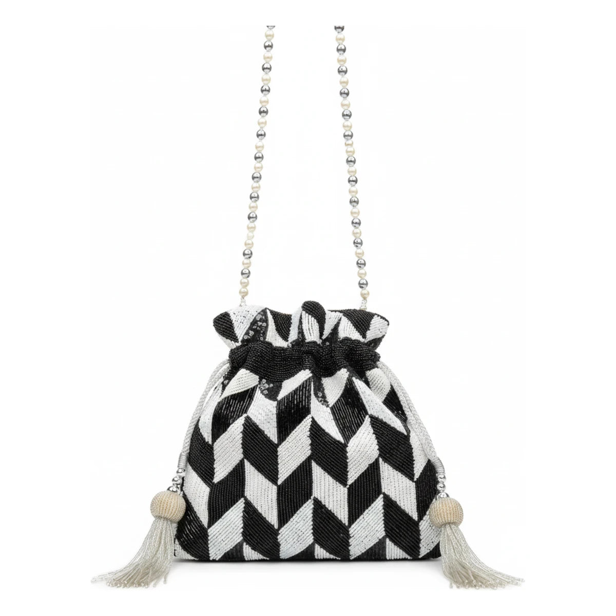 Bombonera Zigzag Negra y Blanca