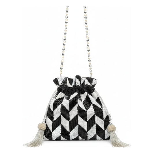 Bombonera Zigzag Negra y Blanca