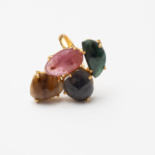 Anillo Mosaico Manson Ed. Limitada 11 Verde, Negro, Marrón y Rosa