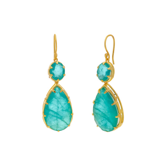 Pendientes Doublet Crepúsculo Verde agua