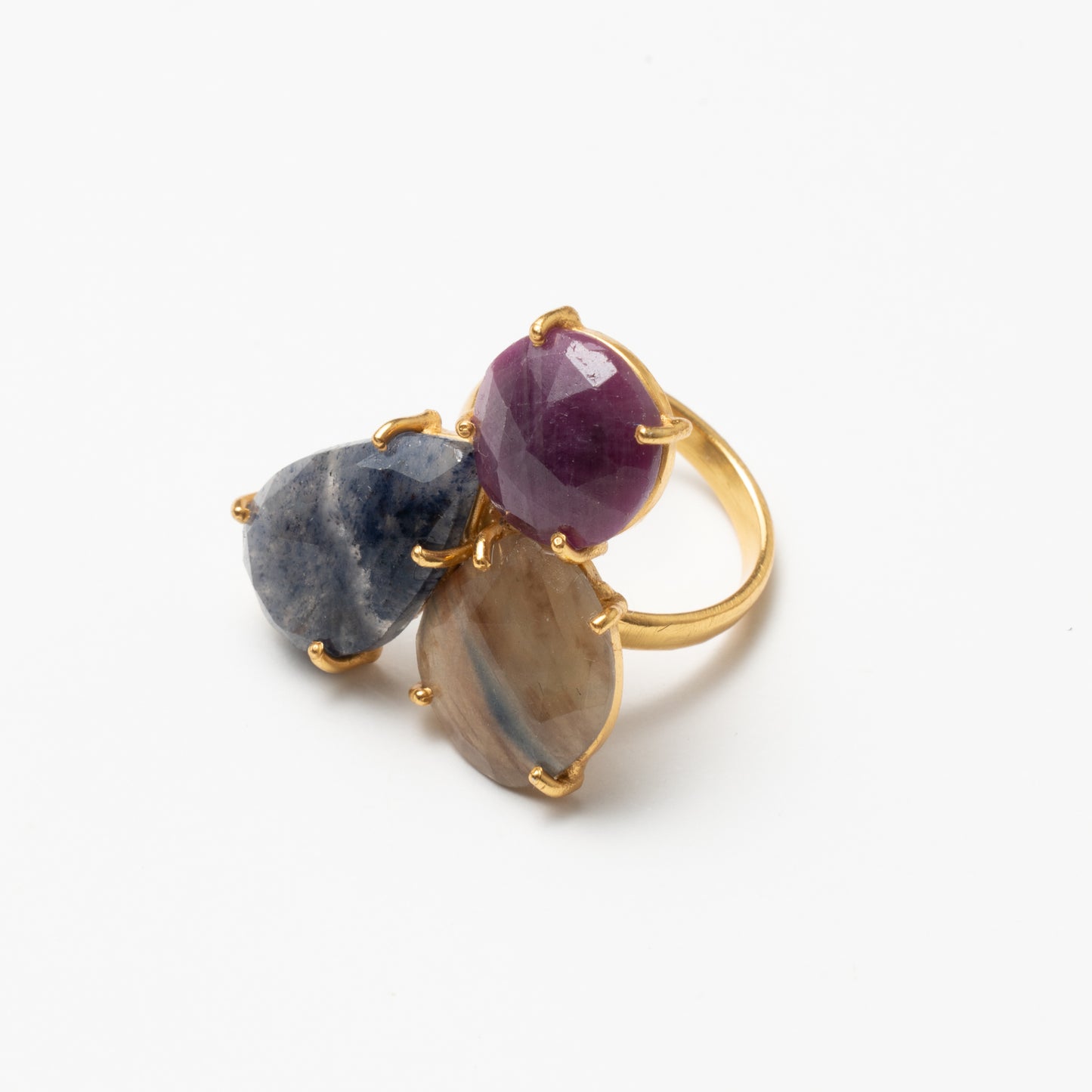 Anillo Mosaico Spohn Ed. Limitada 23 Rubí, Amarillo y Azul