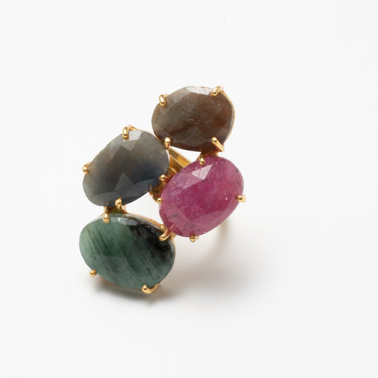 Anillo Mosaico Manson Ed. Limitada 1 Marrón, Rosa, Verde y Gris