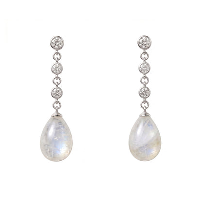 Pendientes Lumin Plata Piedra Lunar