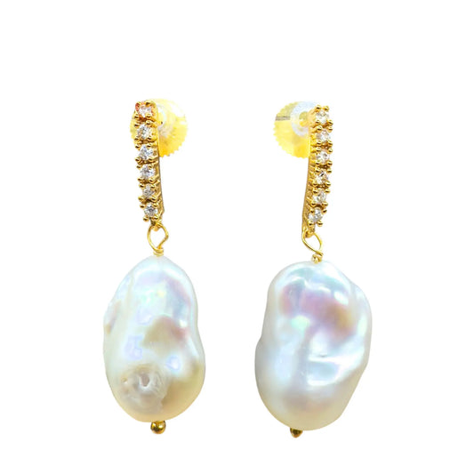 Pendientes Imperial Barroca Shine Perla