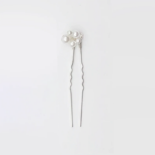 Horquilla Perlas Miata Plata