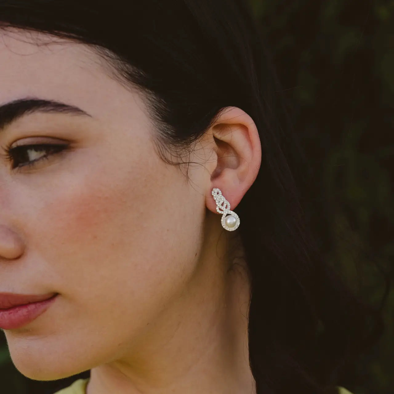 Pendientes Celestial Plata Shine Perla