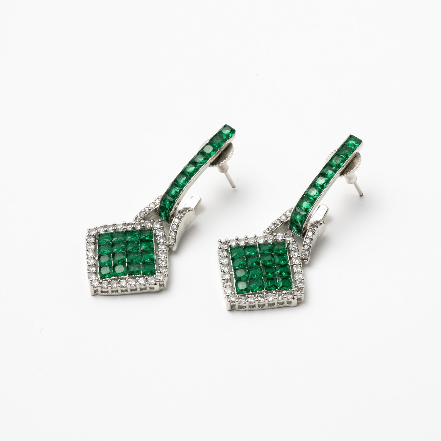 Venta Flash Vintage Pendientes Belmira Ed. Limitada Plata Verde
