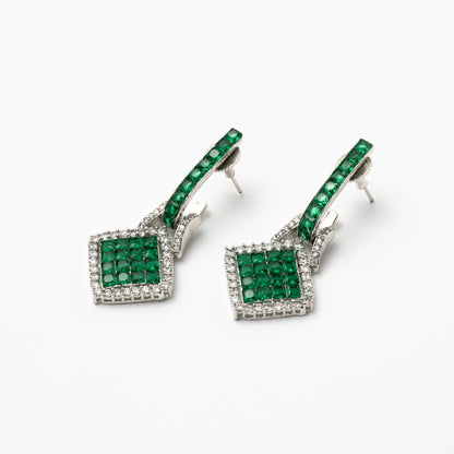 Venta Flash Vintage Pendientes Belmira Ed. Limitada Plata Verde