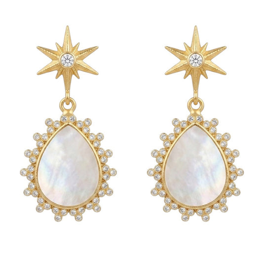 Pendientes Oriela Shine y Blanco nácar