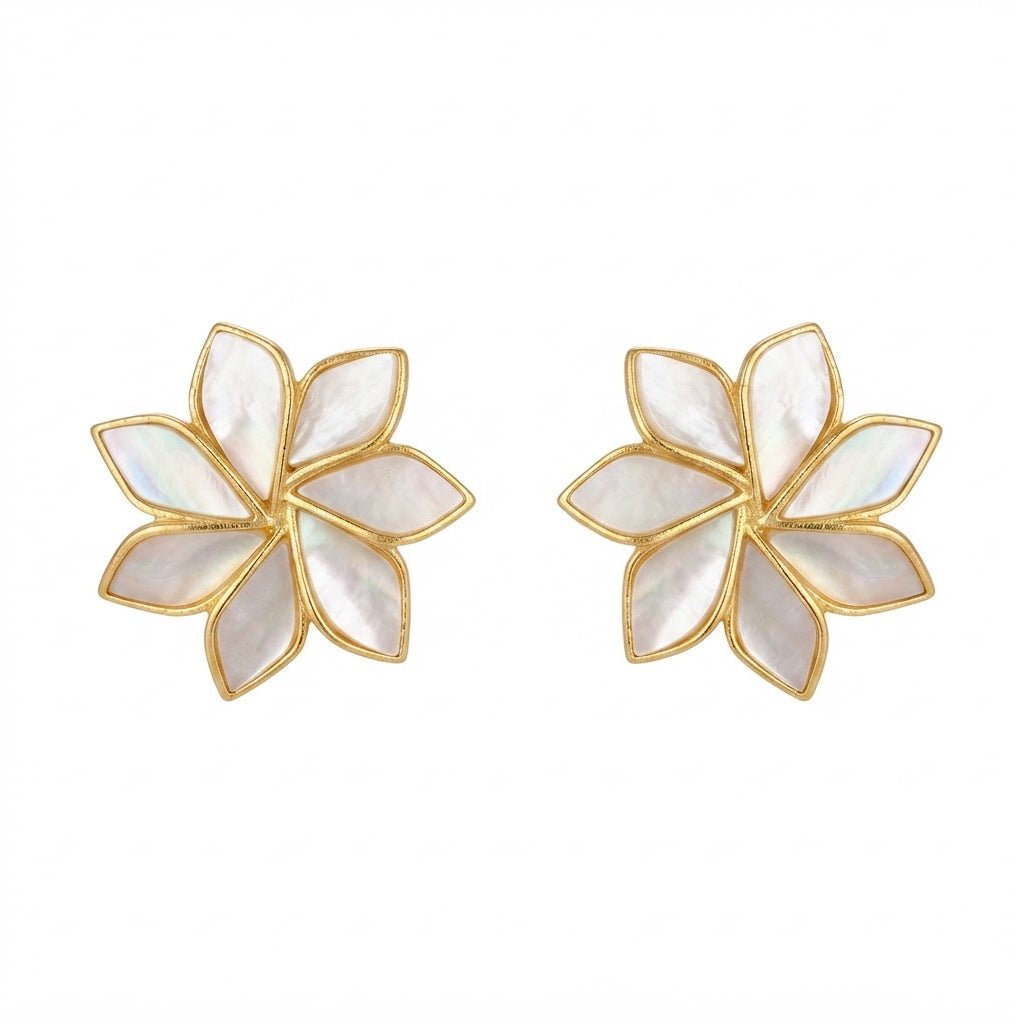 Pendientes Marisel Blanco nácar