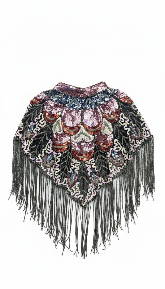 Capa Joya Multi Tribal Rosa, Azul y Cromo