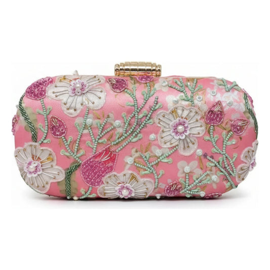 Bolso Ovalado Lennox Florisse Rosa y Verde