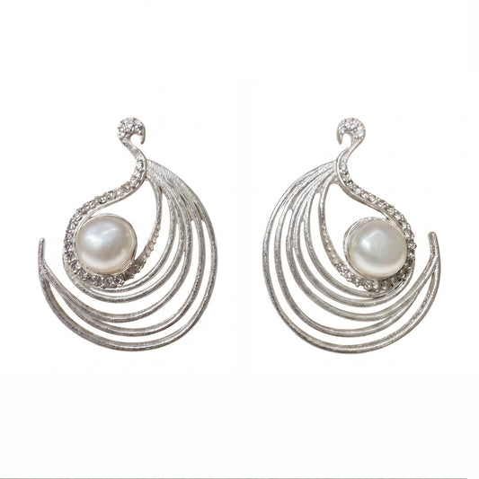 Pendientes Perlagio Plata Shine Perlas