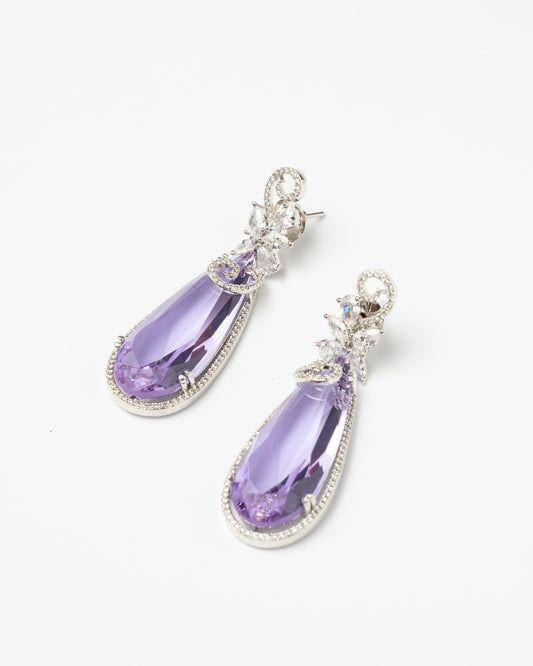 Venta Flash Vintage Pendientes Molinera Ed. Limitada Plata Shine Lila Morado