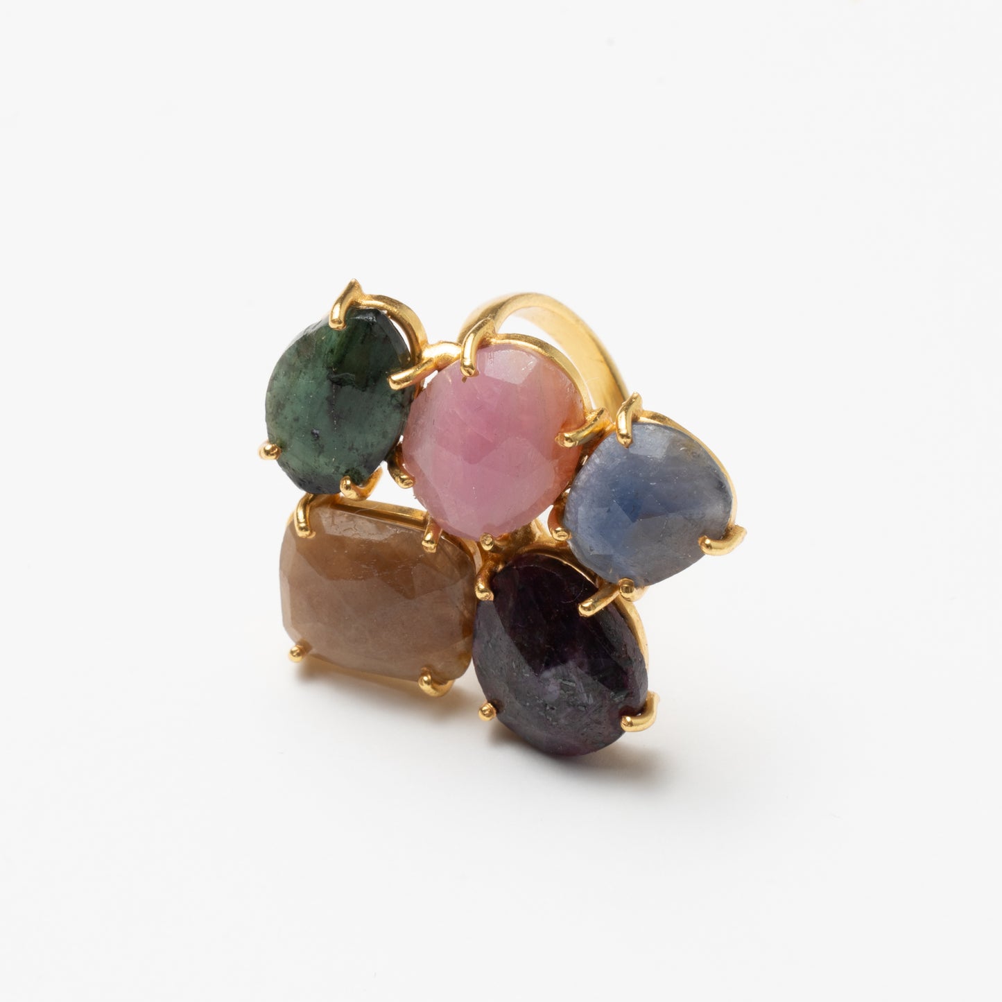 Anillo Mosaico Gaudí Ed. Limitada 18 Verde, Rosa, Gris, Negro y Amarillo