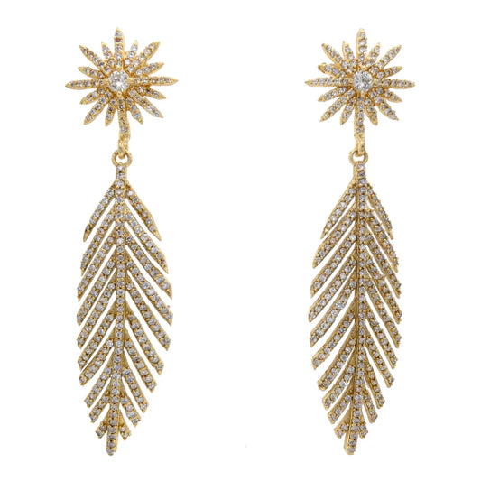 Pendientes Fiora Pluma Shine