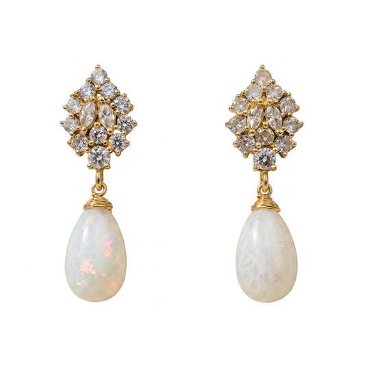 Pendientes Alhaja Shine Piedra Lunar