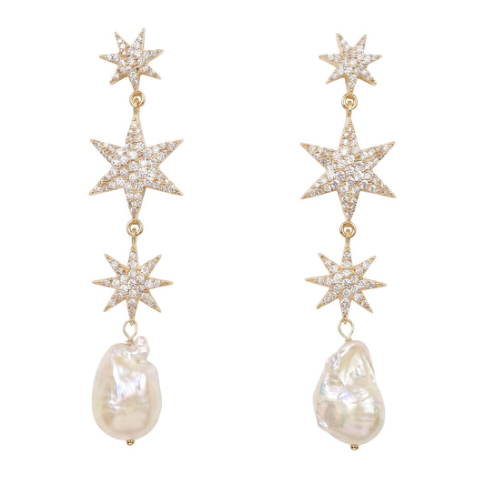 Pendientes Galaxia Shine Perla