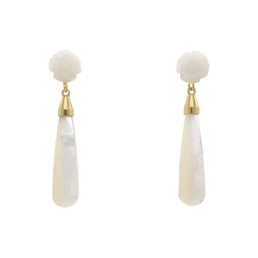 Pendientes Alumbrao Blanco Nácar