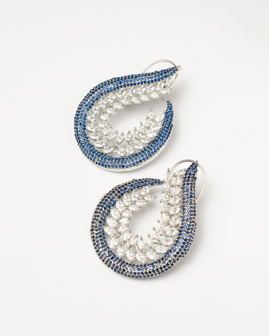 Venta Flash Vintage Pendientes Noveli Ed. Limitada Plata Shine Azul oscuro