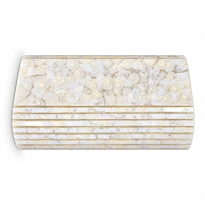 Clutch Tabhita Marmoleado Crema