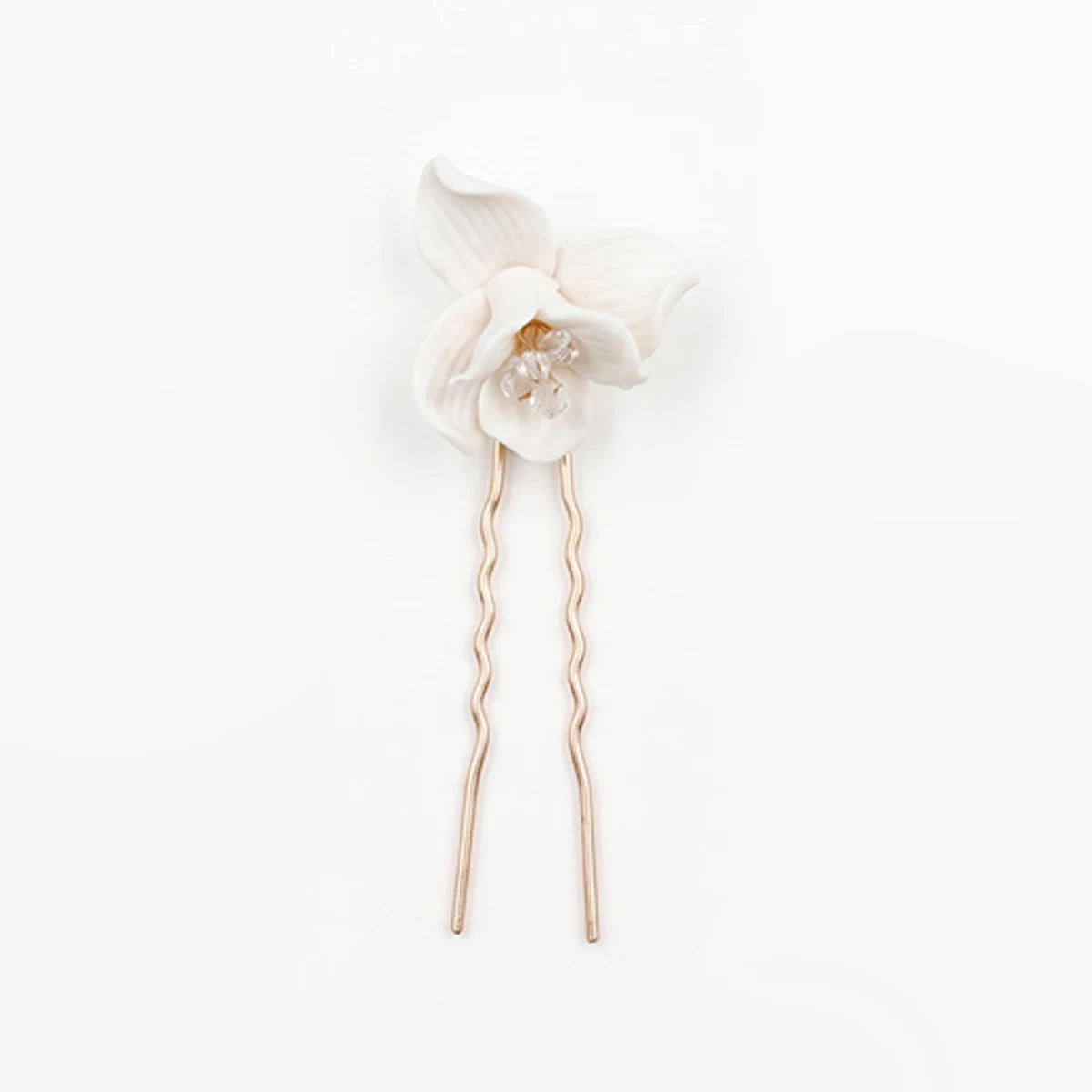 Horquilla Cerámica Blanca Pierisi Tipo G - Flor Shine