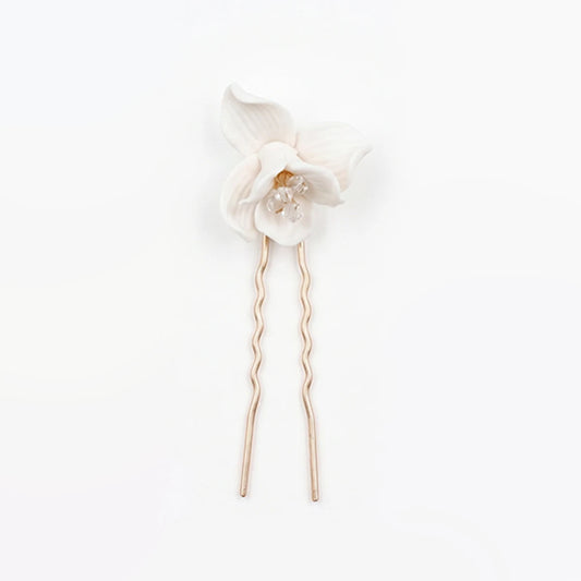 Horquilla Cerámica Blanca Pierisi Tipo G - Flor Shine