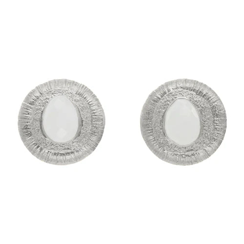 Pendientes Égeon Ed. Limitada Plata Piedra Lunar