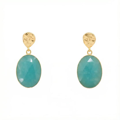 Pendientes Ovals Ed. Limitada Verde Agua