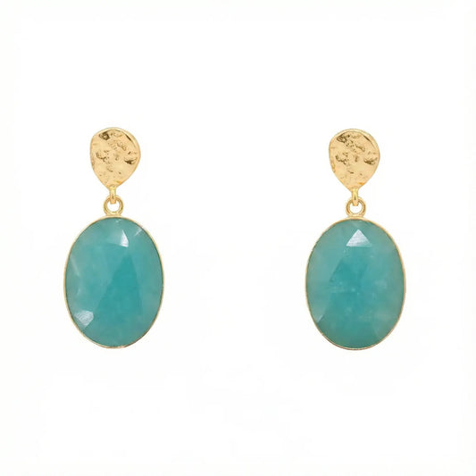 Pendientes Ovals Ed. Limitada Verde Agua