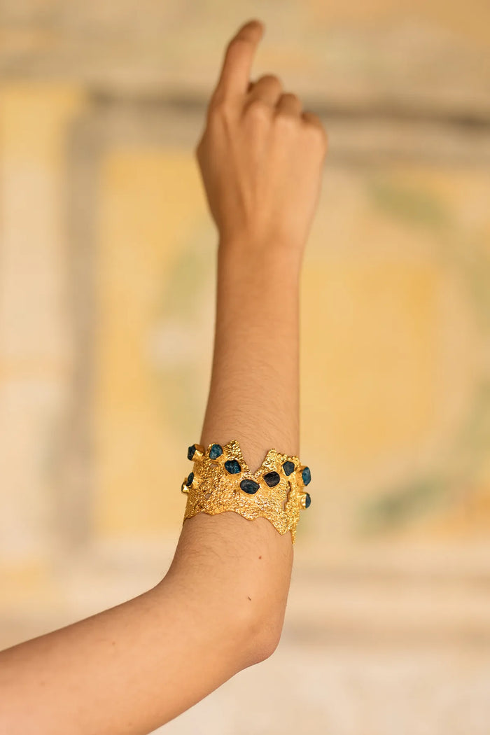Brazalete Sirena Rough Azul apatita