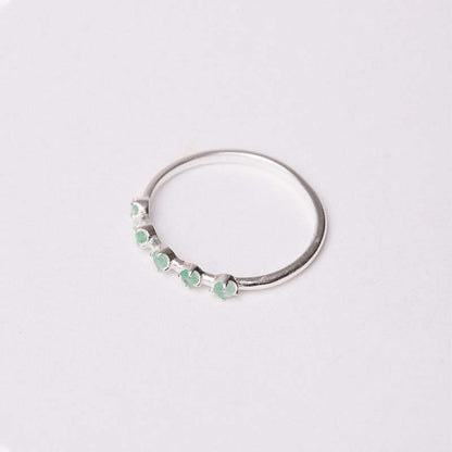 Anillo Larsson Ed. Limitada Plata Verde agua