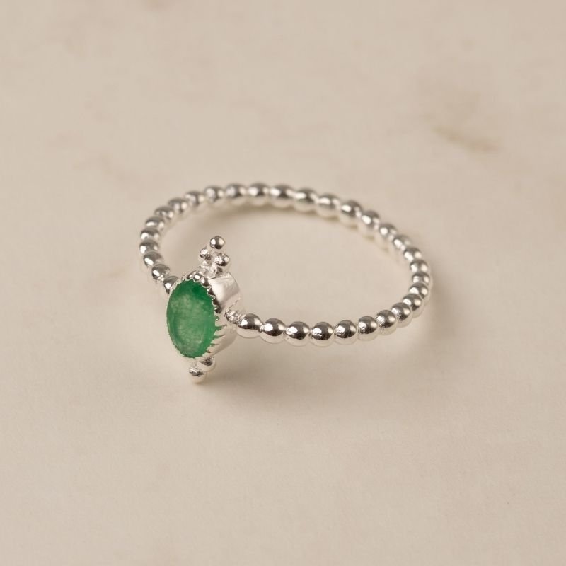 Anillo Collins Ed. Limitada Verde Zed Plata