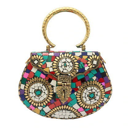 Bolso Cofre Mosaico Pooja Multicolor