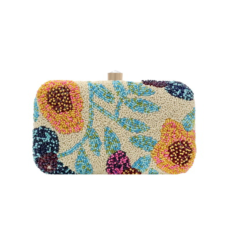 Bolso Viragos Multicolor Azul y Crema