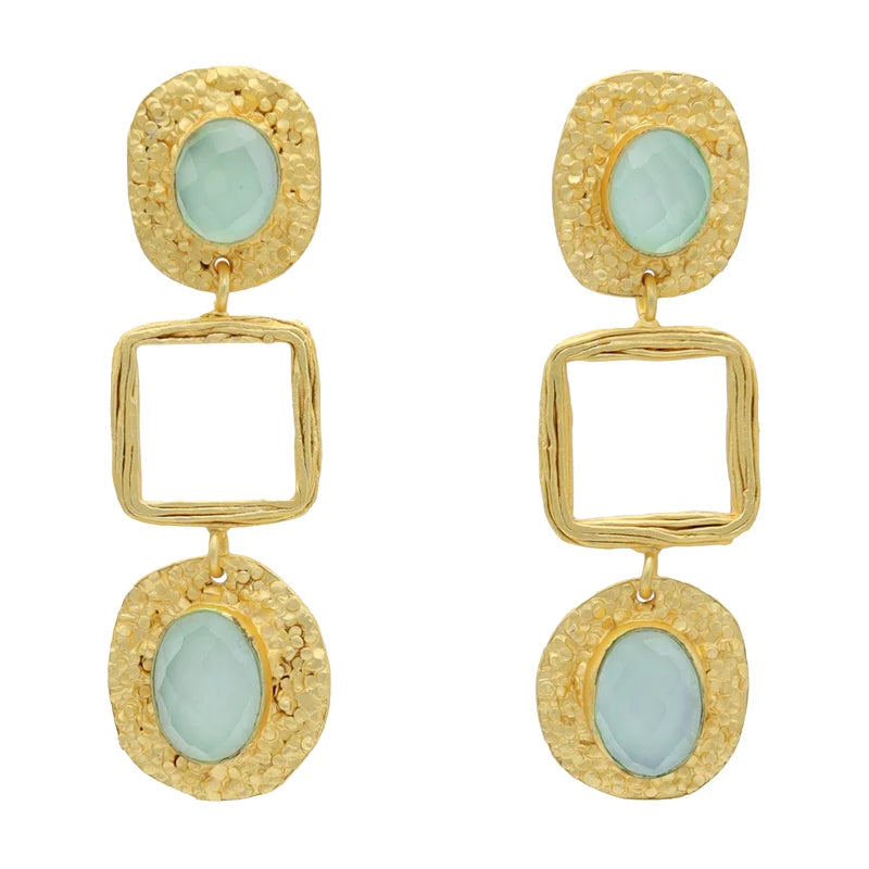 Pendientes Andrina Verde agua