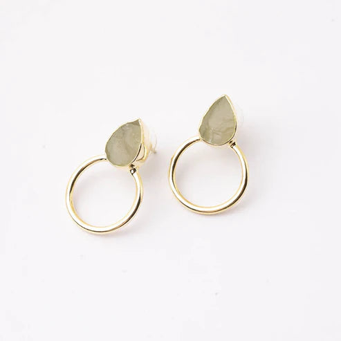 Pendientes Mini Diwa Ed. Limitada Rough Verde lima