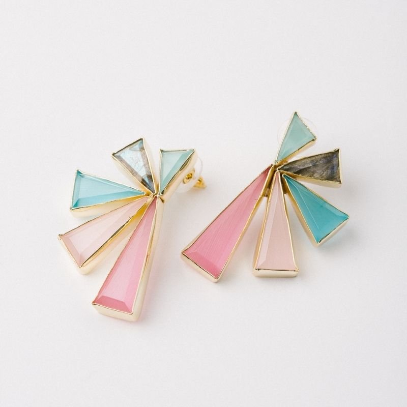 Pendientes Geometric Ed. Limitada Multicolor Spring